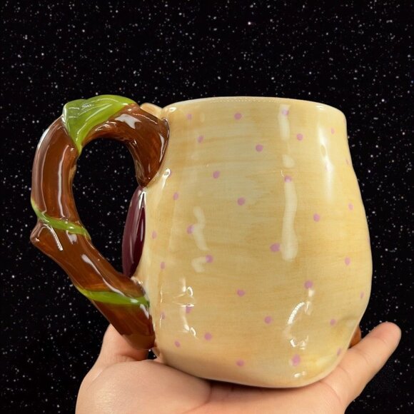 Pier 1 Ceramic Large Owl Coffee Cup Mug Multicolor Bird Whimsical 4.5”T 6”Wide - Picture 8 of 11